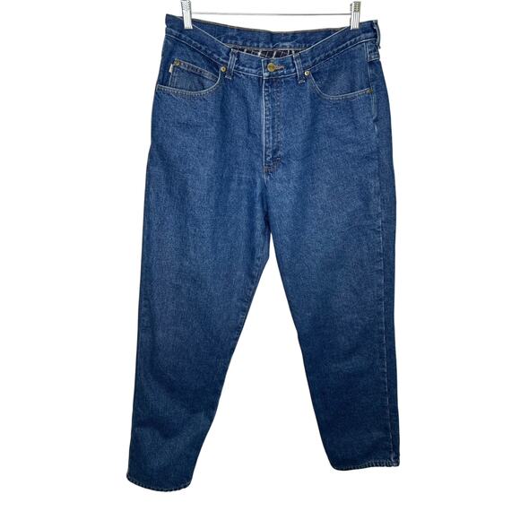 LL Bean Flannel Lined Dark Jeans Mens Size 36x34* Natural Fit Jeans Workwear - Picture 1 of 9